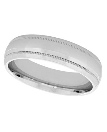 Обручальное кольцо унисекс Macy's из полированного серебра милгрэйн 925 пробы C&C Jewelry
