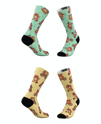 Мужские и женские носки Hipster Bears, набор из 2 шт. Tribe Socks