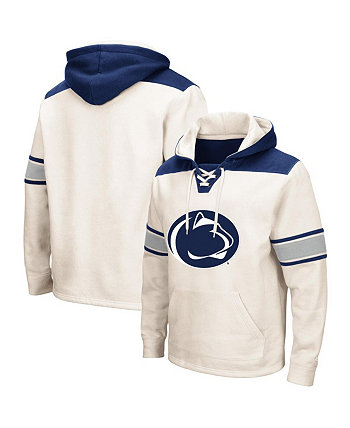 Мужской кремовый пуловер с капюшоном Penn State Nittany Lions 2.0 на шнуровке Colosseum