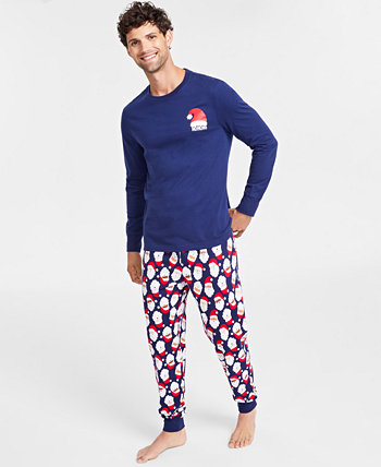 Подходящий мужской пижамный комплект Санта-Клауса Big & Tall Mix It, созданный для Macy's Family Pajamas