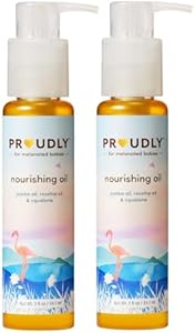 PROUDLY Nourishing Baby & Hair Oil by Gabrielle Union & Dwyane Wade, Baby Oil Gel for Dry, Sensitive Skin & Textured Hair, Black & Brown Babies, Vitamin E, 2-Pack (3 oz each) PROUDLY