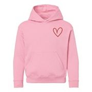 Embroidered Hand Drawn Heart Youth Graphic Hoodie The Juniper Shop