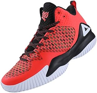 PEAK High Top Mens Basketball Shoes Streetball Master Breathable Non Slip Outdoor Sneakers Cushioning Workout Shoes for Fitness PEAK