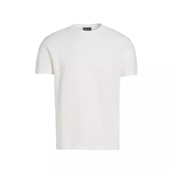 Хлопковая футболка с круглым вырезом Emporio Armani