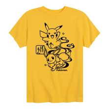 Boys 8-20 Pokemon Wagara Pikachu & Eevee Graphic Tee Pokemon