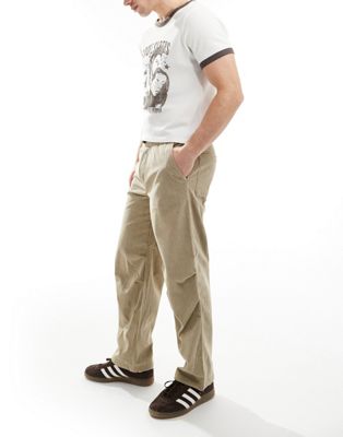 ONLY & SONS loose fit corduroy pants in beige Only & Sons