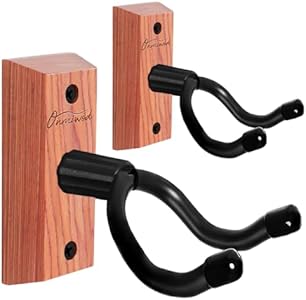 Ukulele Wall Mount Hanger 2 Pack, Ash Hardwood U-Shaped Ukulele Holder Hanger, Ukulele Wall Mount Hook for Ukulele Banjo Mandolin Concert Pineapple Soprano Tenor and Baritone Onmiwod