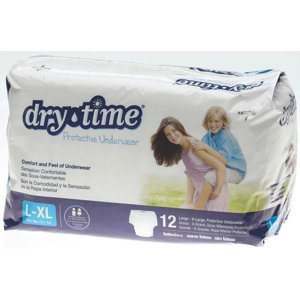 Medline 48 DryTime Disposable Protective Youth Underwear, Large/X-Large, Bag Of 12 Medline