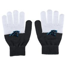 Women's WEAR by Erin Andrews Carolina Panthers Color-Block Gloves WEAR by Erin Andrews