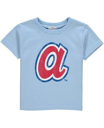 Голубая футболка Atlanta Braves Cooperstown Collection для мальчиков и девочек для малышей Soft As A Grape