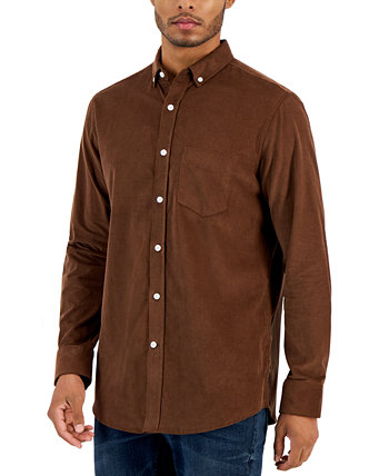 Мужская рубашка из эластичного вельвета стандартного кроя, созданная для Macy's Club Room