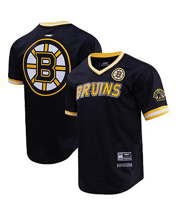 Мужская черная классическая сетчатая футболка Boston Bruins с v-образным вырезом Pro Standard