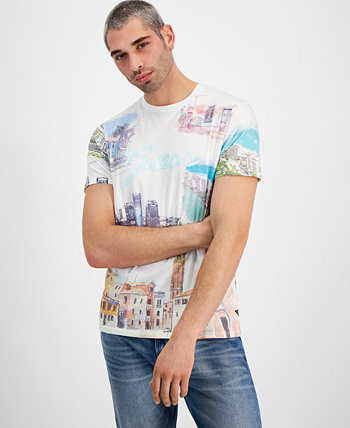 Men's Regular-Fit Riviera Graphic T-Shirt GUESS