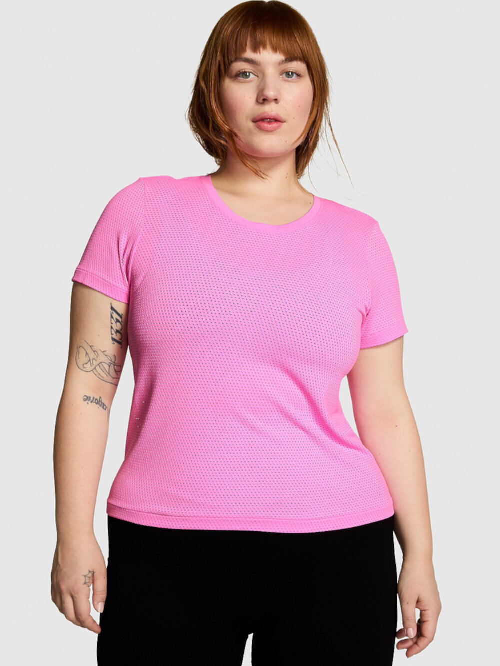 Soft Seamless Short-Sleeve Sport T-Shirt Pink