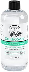 Tusc & Pine StudioSolv™ Odorless Mineral Spirits 16.9oz (500ml) - Purified Odor-Free Spirit Solvent for Thinning Oils, Artists, Painting Thinner, Professionals, & More! Tusc & Pine