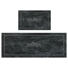 2 Pieces Abstract Printed Waterproof Non-slip Kitchen Rug, 18&#34; X 30&#34; + 18&#34; X 60&#34; Unique Bargains
