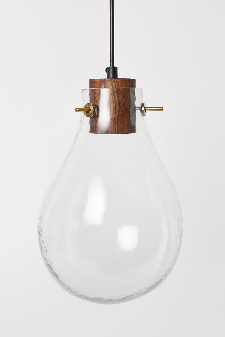 Стеклянная подвесная лампа H&M