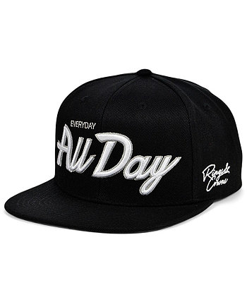 Men's Black, White All Day Everyday Snapback Hat Rings & Crwns