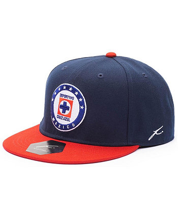 Men's Navy and Red Cruz Azul Team Snapback Adjustable Hat Fan Ink