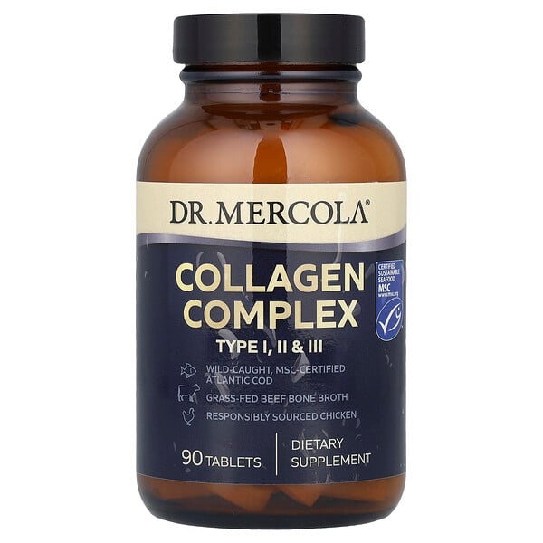 Комплекс Коллагена Тип I, II & III - 90 таблеток - Dr. Mercola Dr. Mercola