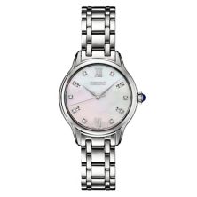 Женские часы Seiko с бриллиантами и перламутровым циферблатом из нержавеющей стали — SRZ537 Seiko