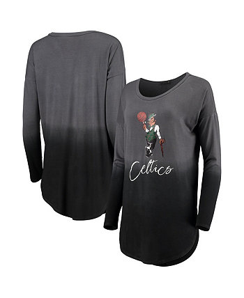 Женская черная футболка-туника с длинными рукавами Boston Celtics Own It Ombre Gameday Couture