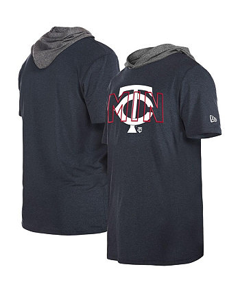 Мужская темно-синяя футболка с капюшоном Minnesota Twins Team New Era