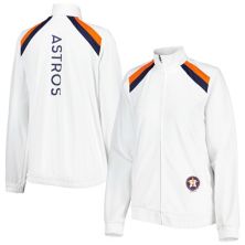 Women's G-III 4Her by Carl Banks White Houston Astros Red Flag Full-Zip Track Jacket In The Style