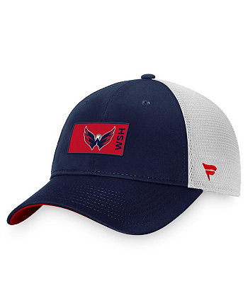 Мужская темно-синяя кепка Washington Capitals Authentic Pro Rink Trucker Snapback Fanatics