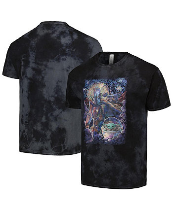 Unisex Black The Mandalorian Mando Child Razor Painted Stars Graphic T-Shirt Mad Engine