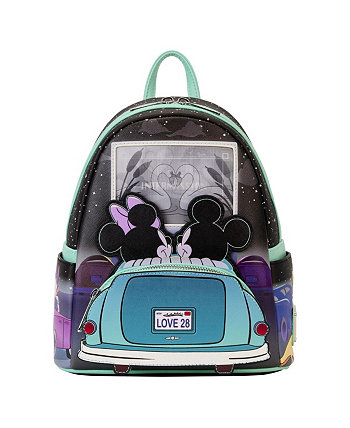 Мужской и женский мини-рюкзак Mickey & Minnie с эффектом потертости для свидания и вечера в автомобиле Loungefly