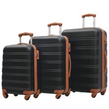 3 Piece Luggage Set Hardside Spinner Suitcase With Tsa Lock 20&#34; 24' 28&#34; Available Simplie Fun