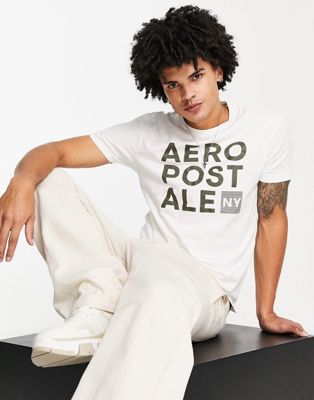 Белая футболка с принтом Aeropostale AEROPOSTALE