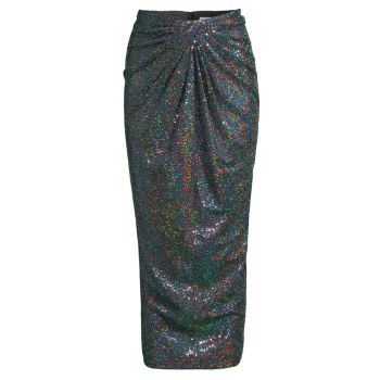 Cher Iridescent Sequin Midi Skirt Aiifos