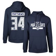 Men's Levelwear Auston Matthews Navy Toronto Maple Leafs Podium Name & Number Pullover Hoodie LevelWear