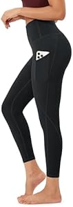 ODODOS Women's High Waisted Yoga Leggings with Pockets, Tummy Control Non See Through Workout Athletic Running Yoga Pants Ododos