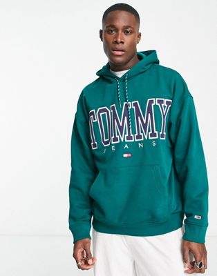 Зеленое худи с принтом спереди Tommy Jeans ASOS в капсульной капсуле с логотипом Tommy Jeans