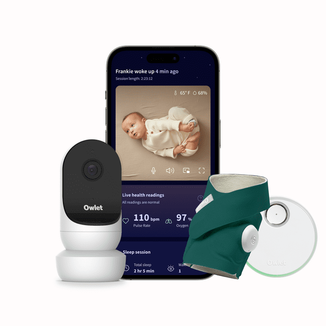 Owlet® Dream Duo 2 Smart Baby Monitor: FDA-Cleared Dream Sock® plus Cam 2 HD WiFi Video - Deep Sea Green Owlet