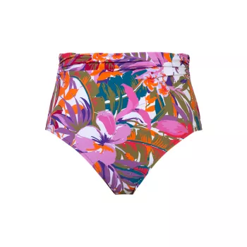 Floral High-Rise Bikini Bottoms Gottex