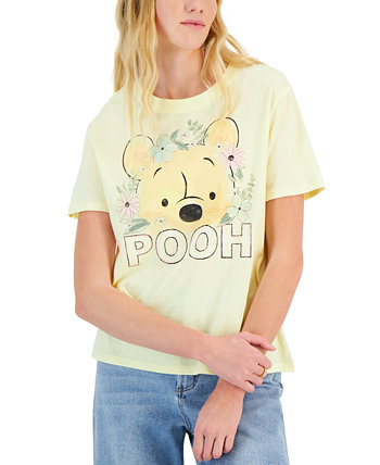 Juniors' Floral Pooh Crewneck Graphic Tee Disney