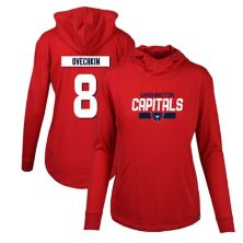 Women's Levelwear Alexander Ovechkin Red Washington Capitals Vivid Player Name & Number Pullover Hoodie LevelWear