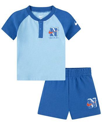 Шорты и футболка Henley для маленьких мальчиков Next Gen, комплект из 2 предметов Nike
