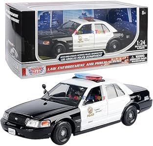 Motormax 2010 Ford Crown Victoria Police Interceptor LAPD Los Angeles Police Department 1/24 Diecast Model 76946 by All Star Toys Motormax