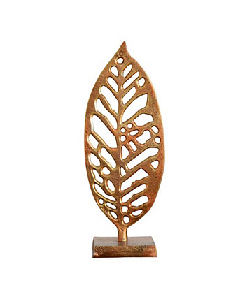 17in. Copper Beech Sculpture Decorative Accent NEARLY NATURAL