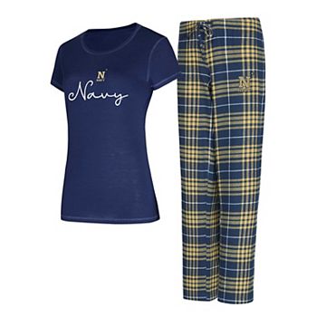 Women's Concepts Sport  Navy Navy Midshipmen Vector T-Shirt & Flannel Pants Sleep Set Unbranded