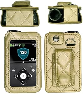 Plaid Fitted Leather Case W/Screen Protector & Lanyard for Medtronic Minimed Insulin Pump (Minimed 630G / 640G / 650G / 670G / 770G / 780G) (Black) SNK