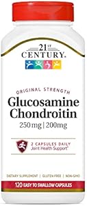 21st Century Glucosamine Chondroitin 250/200mg - Original Strength, 60 Count 21st Century