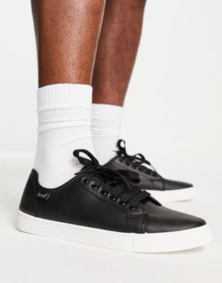 Черные парусиновые кроссовки со шнуровкой из искусственной кожи French Connection French Connection