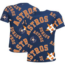 Темно-синяя футболка Youth Stitches Houston Astros Allover Team Stitches