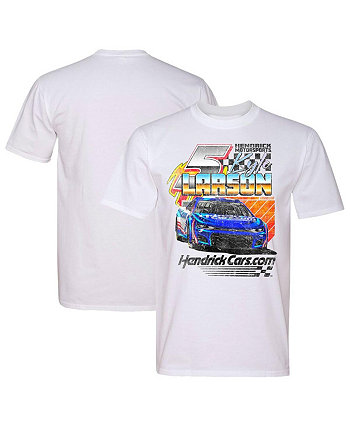 Мужская белая футболка Kyle Larson Throwback Car Tri-Blend Hendrick Motorsports Team Collection